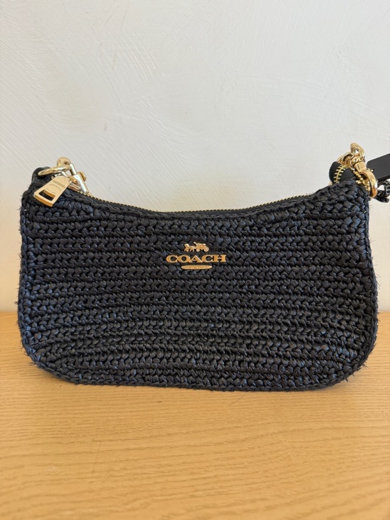 Coach Handbags - Coach Woven Black Teri Bag